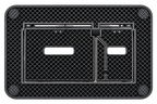 Concealed flush plate support frame, close-up