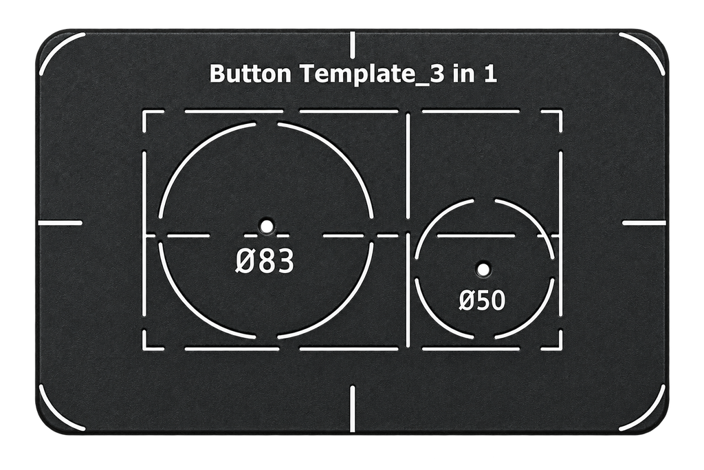 Waterjet cutout template for recessed flush plate installation