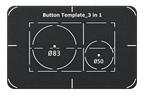 Waterjet cutout template for recessed flush plate installation